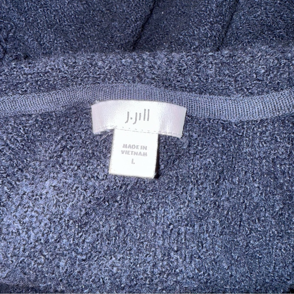 J.Jill Women's Long Fringe Cardigan
Open Front Knit Black Size L - Picture 8 of 9